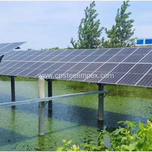 Floating Solar Panel Support System for Aquaculture
